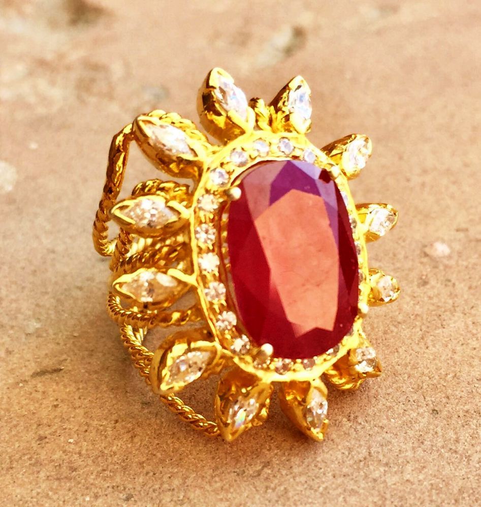 Ruby Spiral Ring