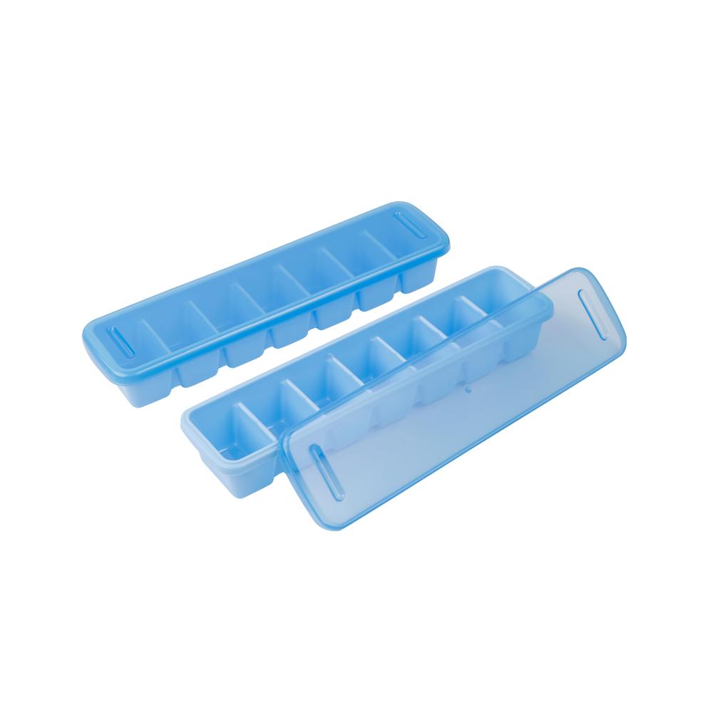 Chill - 7 (2 Ice Tray With 2 Lid ) - Color: Silver