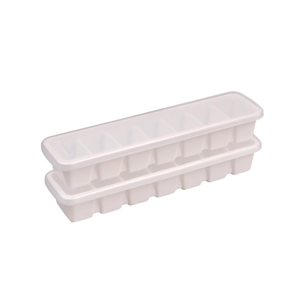 Chill - 7 (2 Ice Tray With 2 Lid ) - Color: Silver