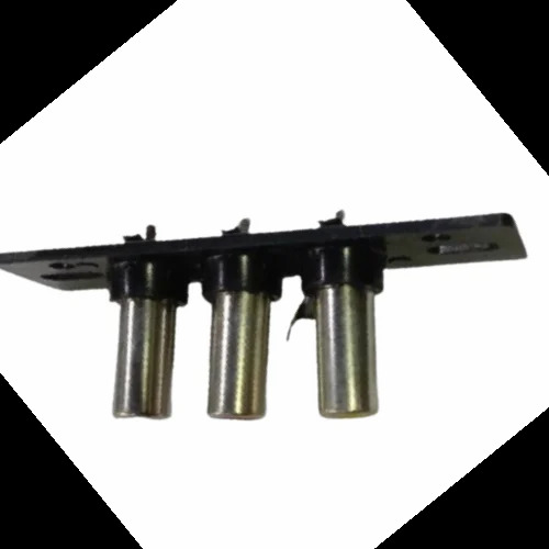 3 Rca Indian Socket - Plastic, Black | Standard Audio & Video Connectivity, Color-coded Channels, Durable Design With Gold-plated Contacts