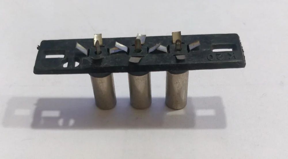 3 Rca Indian Socket - Plastic, Black | Standard Audio & Video Connectivity, Color-coded Channels, Durable Design With Gold-plated Contacts