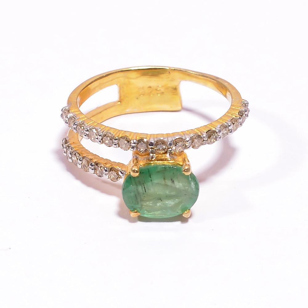Emerald Diamond Gold Ring