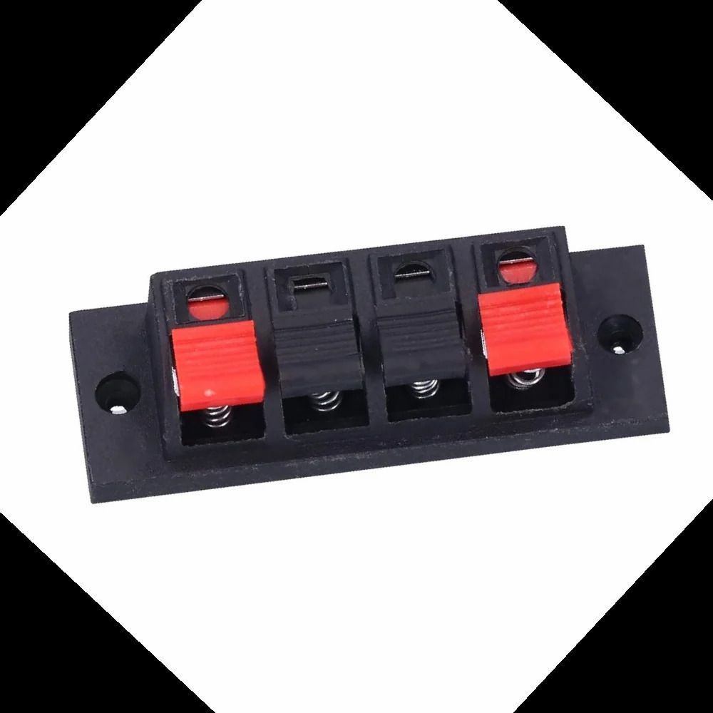 2 Way Big Speaker Socket - Pvc Material, Standard Size, Color-coded For Easy Channel Identification | Durable Design With Gold-plated Contacts