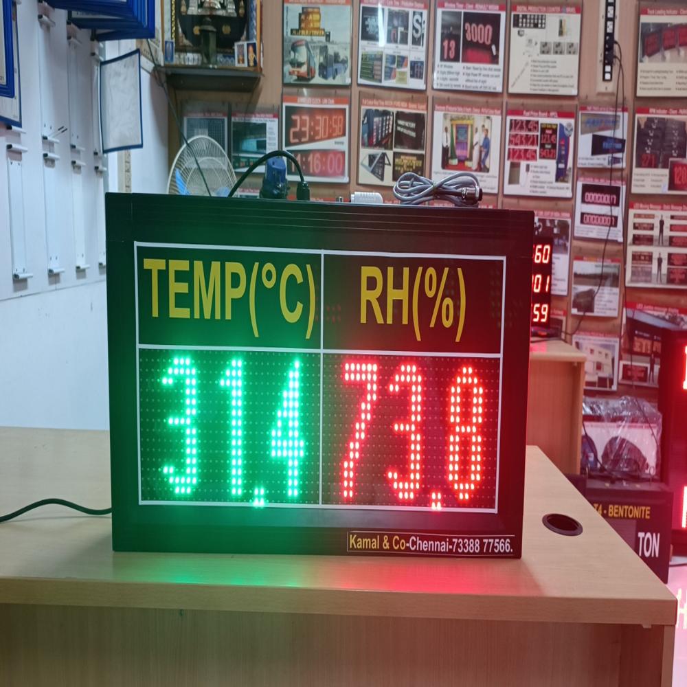 Multi Color - Temperature And Humidity Display - Application: Factory