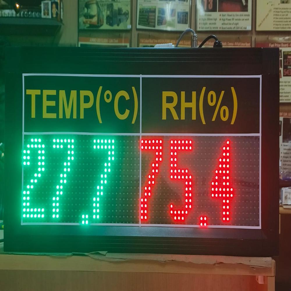 Multi Color - Temperature And Humidity Display - Application: Factory