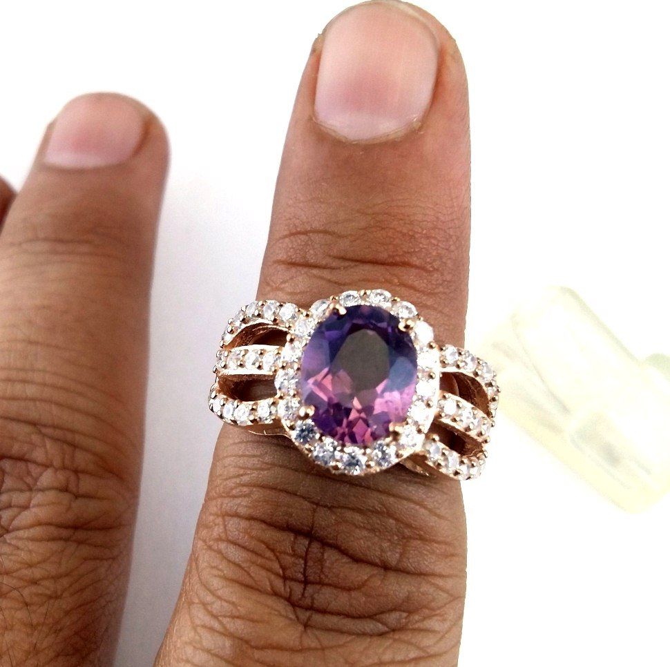 Silver Amethyst Rings