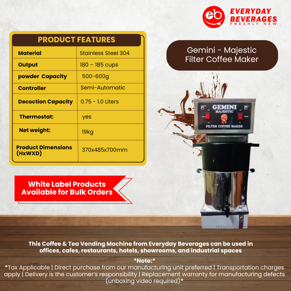 Gemini Majestic  Coffee Maker - Automatic Grade: Automatic