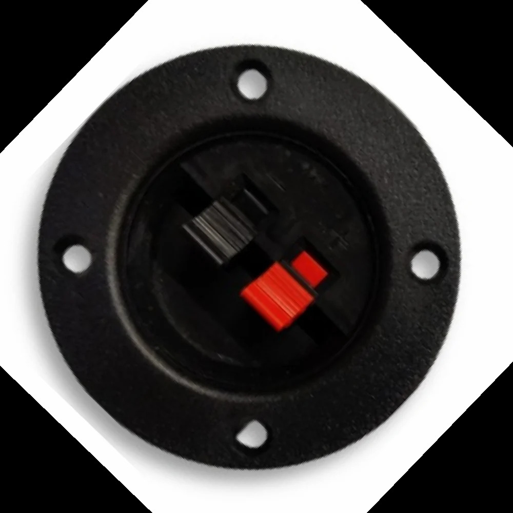 2 Way Speaker Socket - 2 Channel, 16a Rating, Plastic Material | Durable Build, Secure Connection For Various Speaker Cables