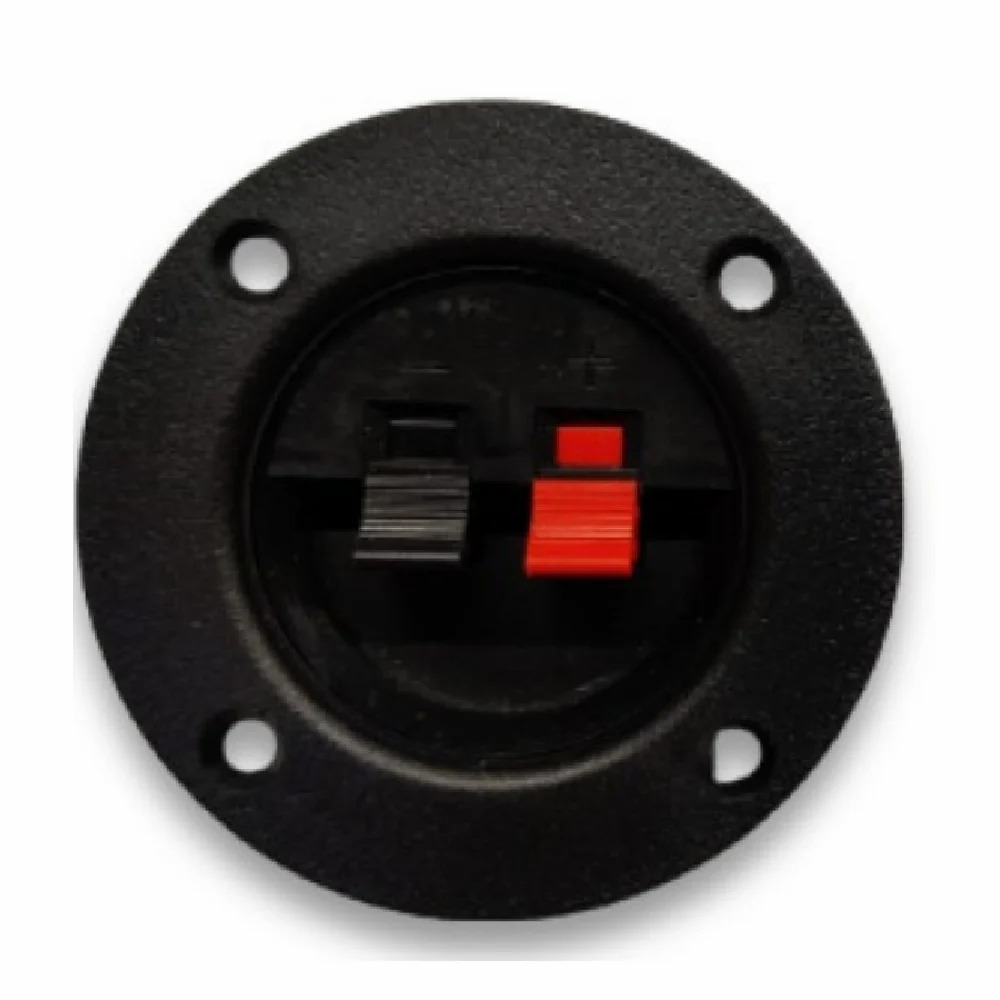 2 Way Speaker Socket - 2 Channel, 16a Rating, Plastic Material | Durable Build, Secure Connection For Various Speaker Cables