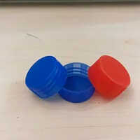 Polypropylene Plastic Caps - Color: Red And Blue