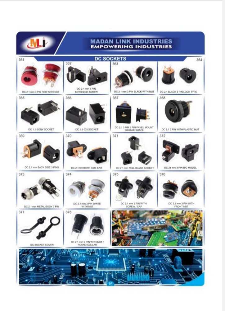 Philips Sockets Lock L Pins - Durable Metal/plastic, 6a Rated Current, Double Phase, Pcb Mounting, Corrosion-resistant Finish, Compatible With Various Sockets