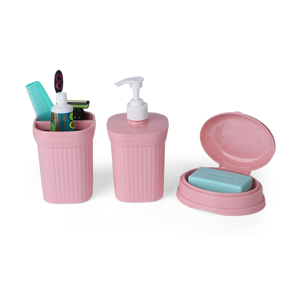 Splash Set Of Soap Dispenser, Soap Case And Brush Stand - Cavity Quantity: Multi