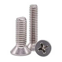 Csk Phillips Machine Screw - Mild Steel, 3/16*3/4 Inch, Silver Color | Round-head Shape, Polished Finish, Corrosion Protection