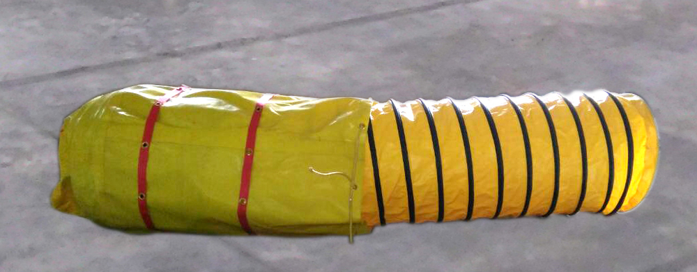 Pvc Spiral Bag Duct Pipe - Pvc, 10m Length, Blue/black/yellow/grey, 400gsm Reinforced Material For Exhaust & Blower Applications | Waterproof, Non-porous Design