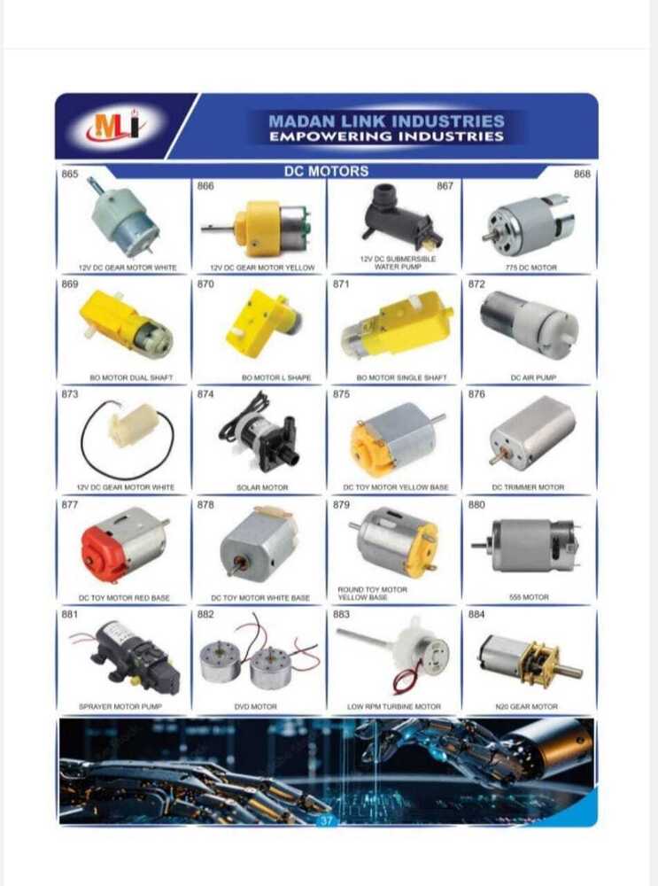 12V DC Gear Motor White