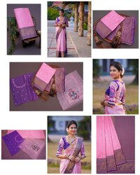 Soft Silk Saree - Bust Size: 44 Inch (in)