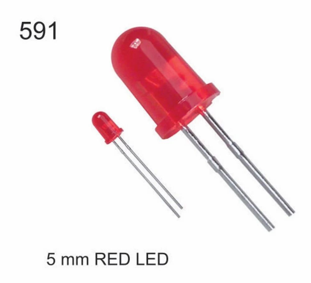 5 Mm Red Led - Material: Plastic