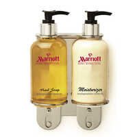 Hand Soap And Moisturizer Dispenser With Bracket - Color: Silver