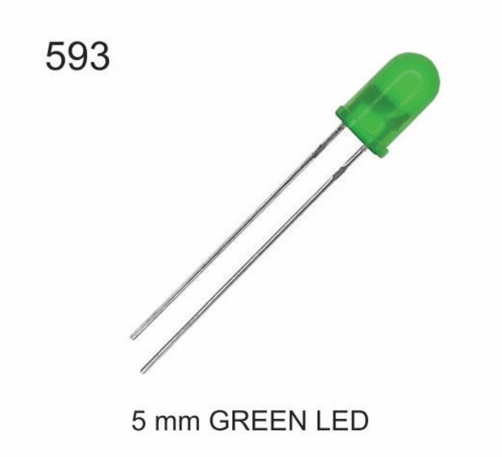 5 Mm Green Led - Length: 10 Millimeter (Mm)