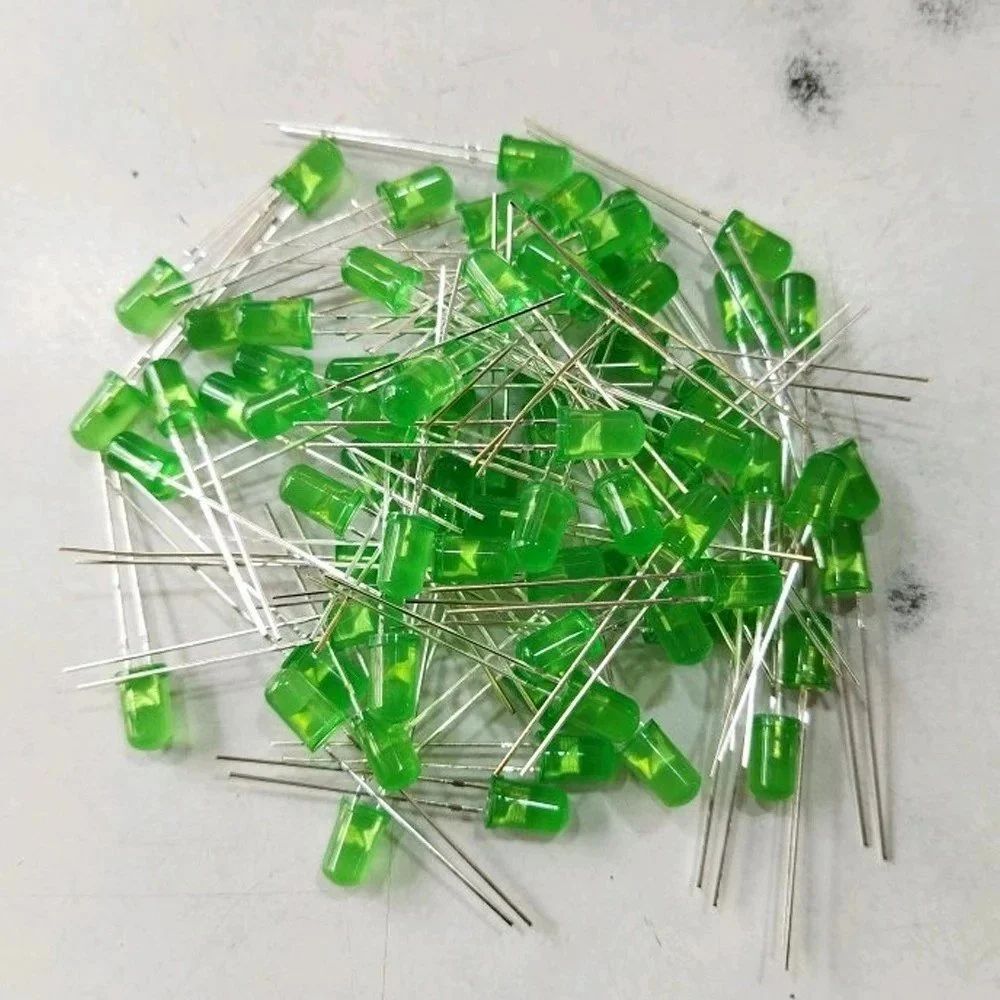 5 Mm Green Led - Length: 10 Millimeter (Mm)