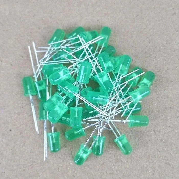 5 Mm Green Led - Length: 10 Millimeter (Mm)