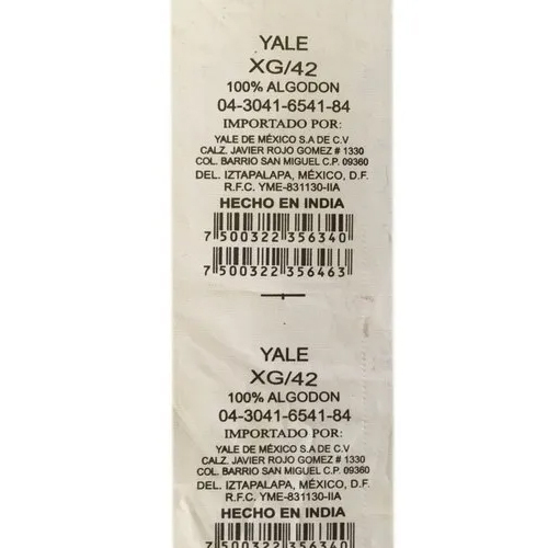 Tafeta Printed Garments Label