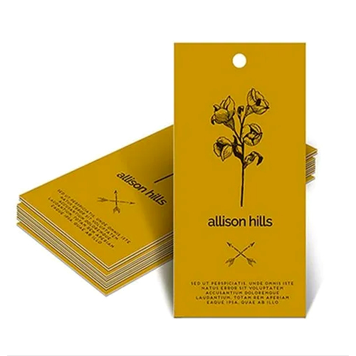 Yellow Printed Paper Hang Tag