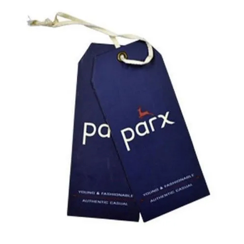 Blue Printed Paper Hang Tag
