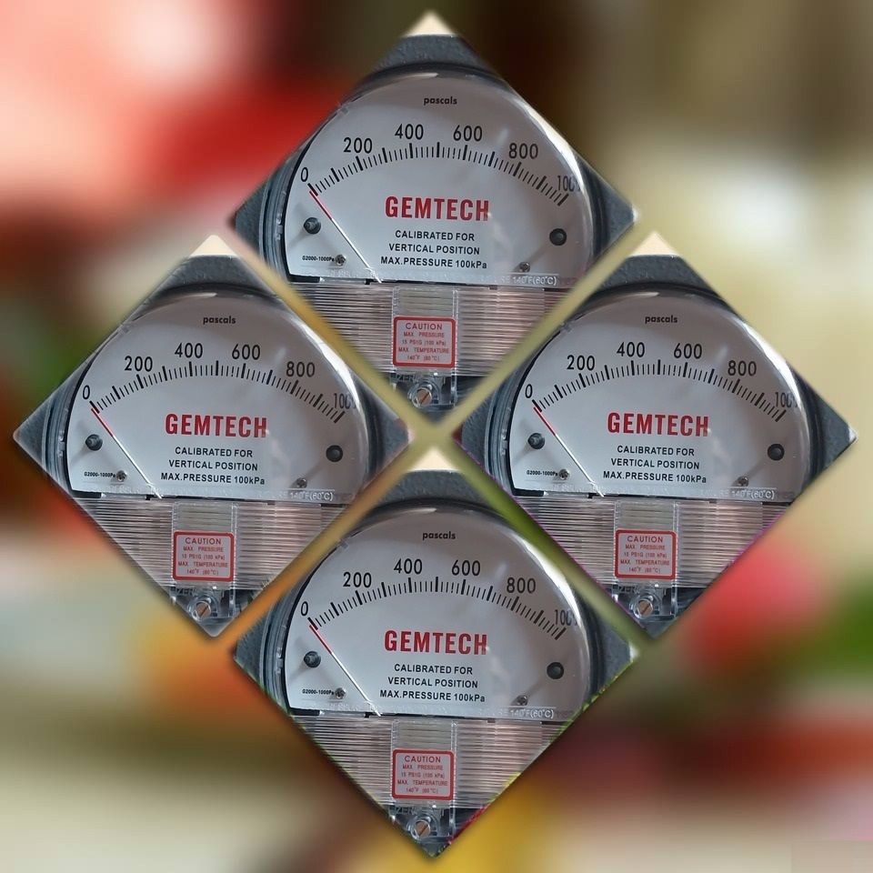Supplier Gemtech Differential Pressure Gauge In Indore Madhya Pradesh - Accuracy: A 2% (-Ha Model A 1) Of Fs (A 3% (-Ha A 1.5%) On -0