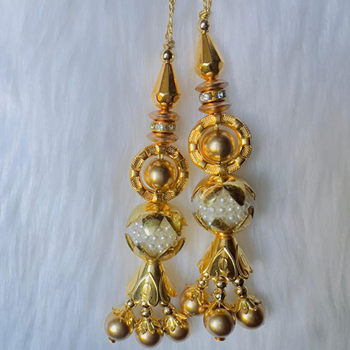 Golden Tassel Latkan Set of 2 Pcs