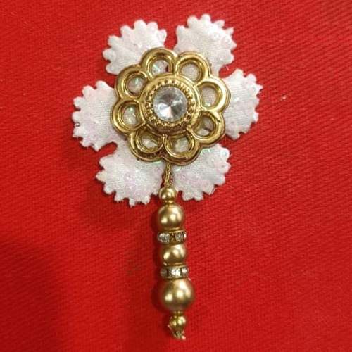 Traditional Flower Latkan - Color: White