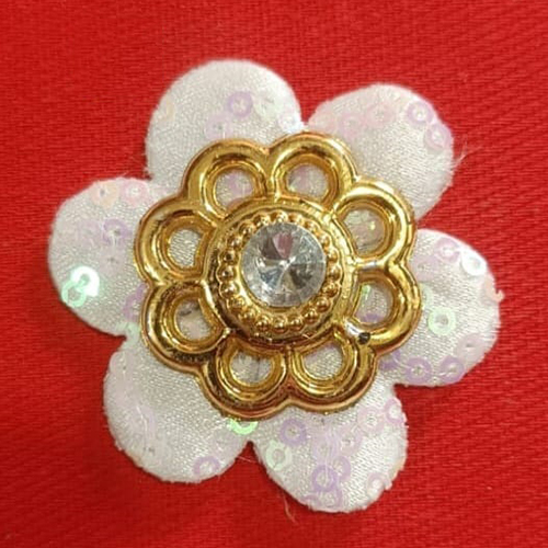 White Round Rhinestone Latkan - Feature: High Quality