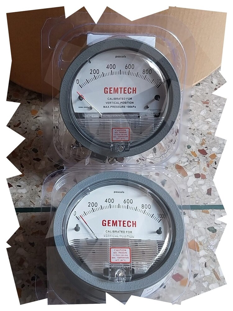 Wholesaler India Gemtech Differential Pressure Gauge In Bhubaneswar Odisha - Accuracy: A 2% (-Ha Model A 1) Of Fs (A 3% (-Ha A 1.5%) On -0