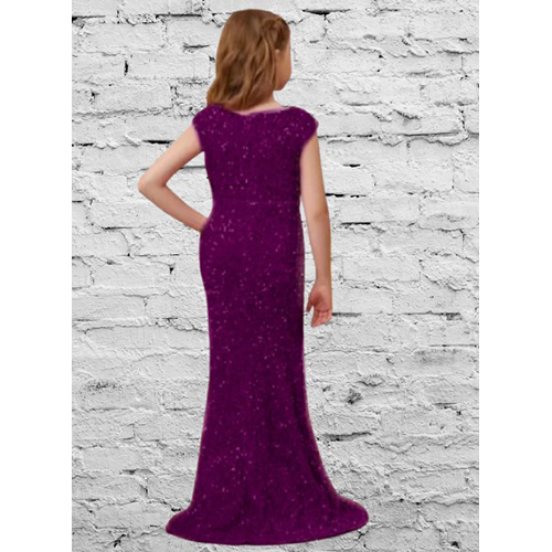Kids Purple Georgette Gown
