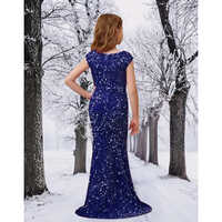 Kids Blue Georgette Gown