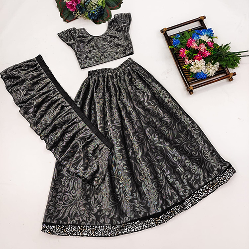 Kids Grey Delta Choli