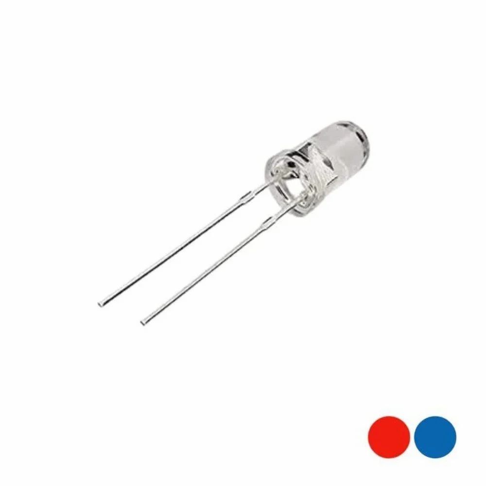 RED BLUE LED 5 MM SHORT LEG