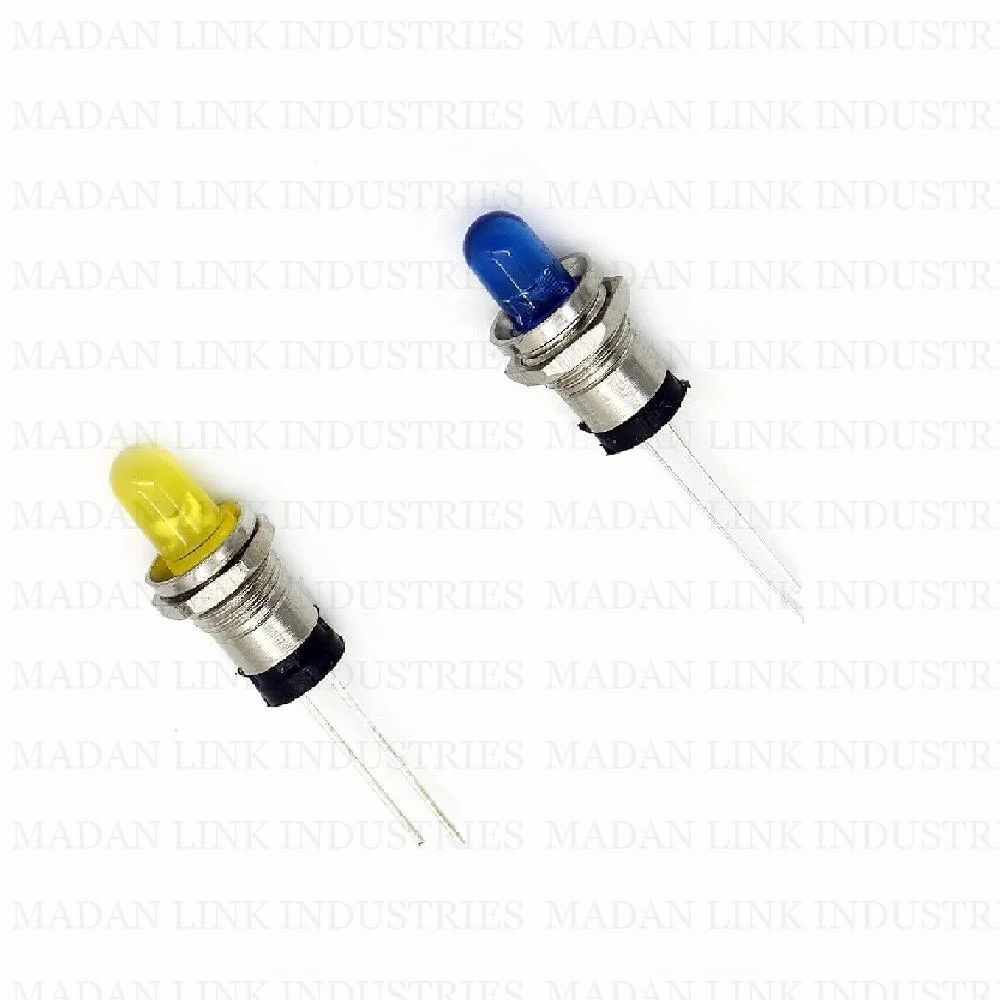 5mm LED Holder Chrome Metal Silver Covered