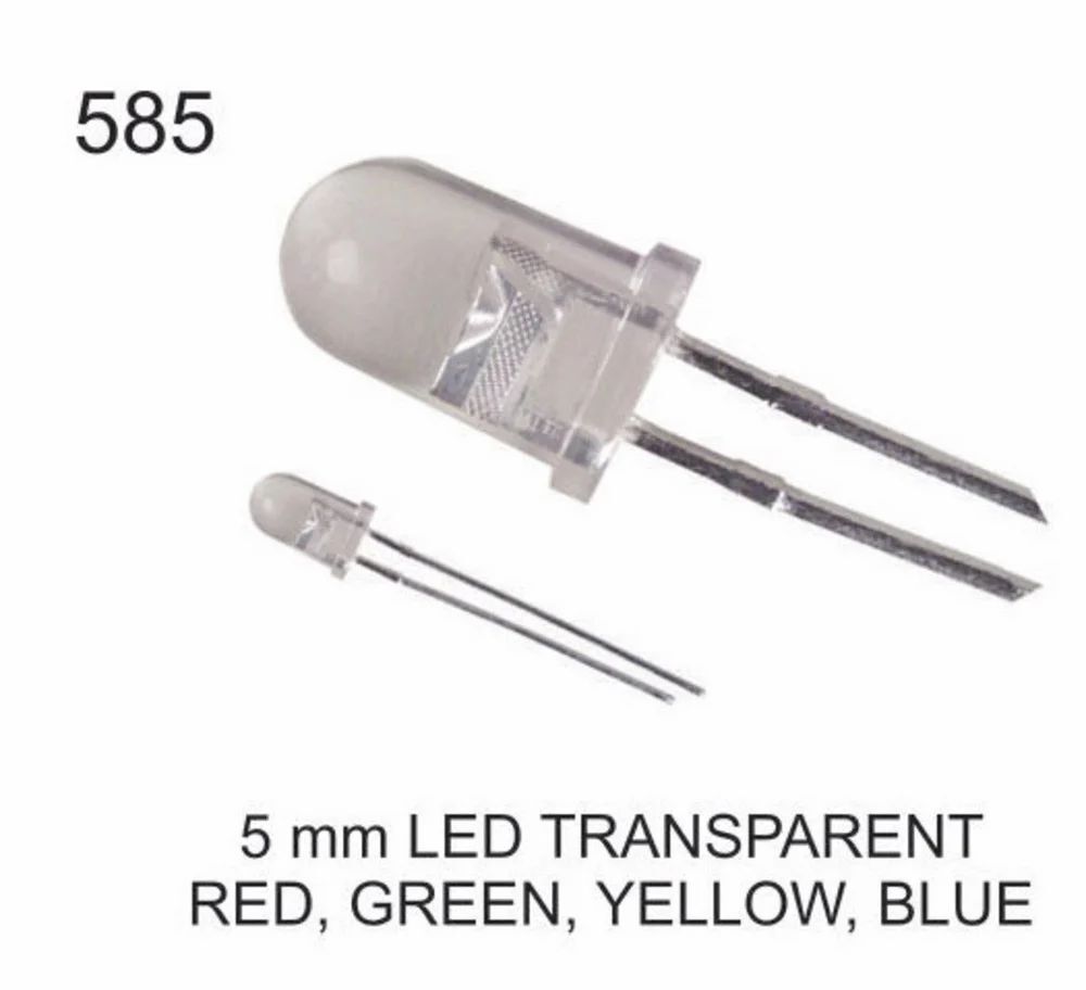 5MM LED TRANSPARENT RED,GREEN,YELLOW,BLUE,