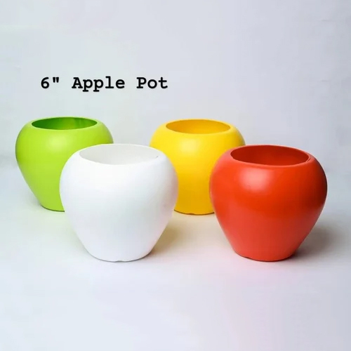 6 Inch Apple Pot - Color: Multi