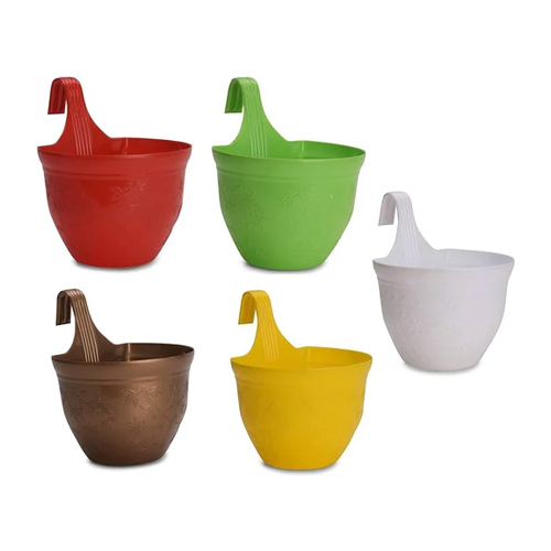 Small Victor Railing Hook Pot - Color: Multi