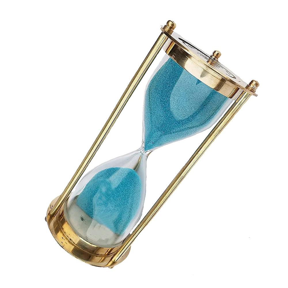 Brass Sand Timer/brass Hourglass/sand Clock/nautical Sand Timer - Color: Golden