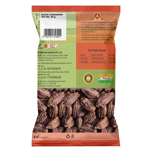 Black Cardamom - Grade A 99% Purity | Black Color Whole Piece Food Usage