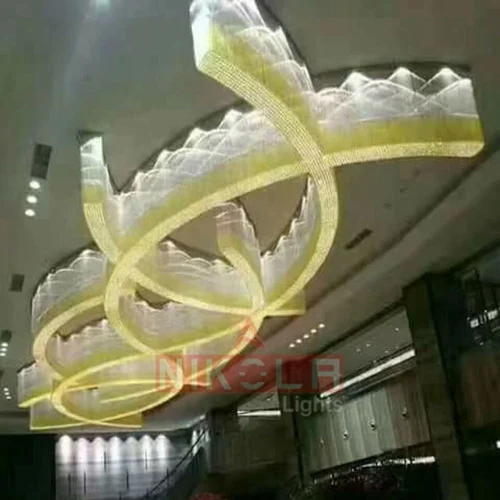 12W Yellow Crystal Chandelier