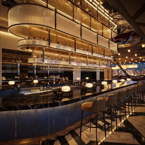 Bar Crystal Chandelier