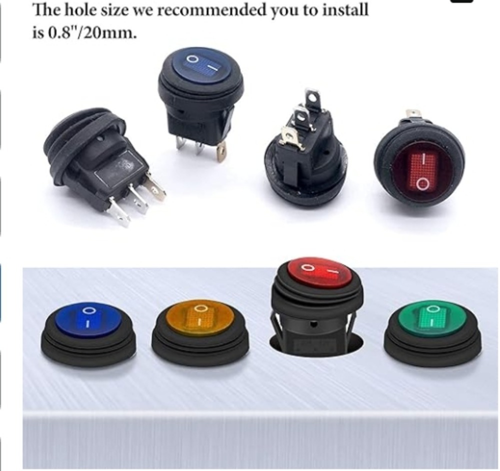 RS 13 GREEN LIGHT 3PIN ON-OFF WATER PROOF
