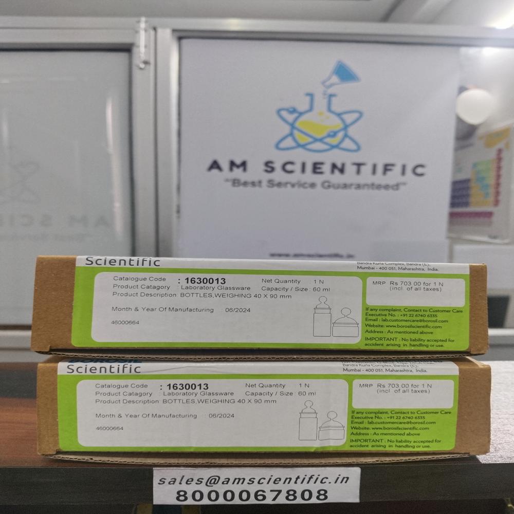 Weighing Bottles With I/c Glass Lid - Color: Transparent