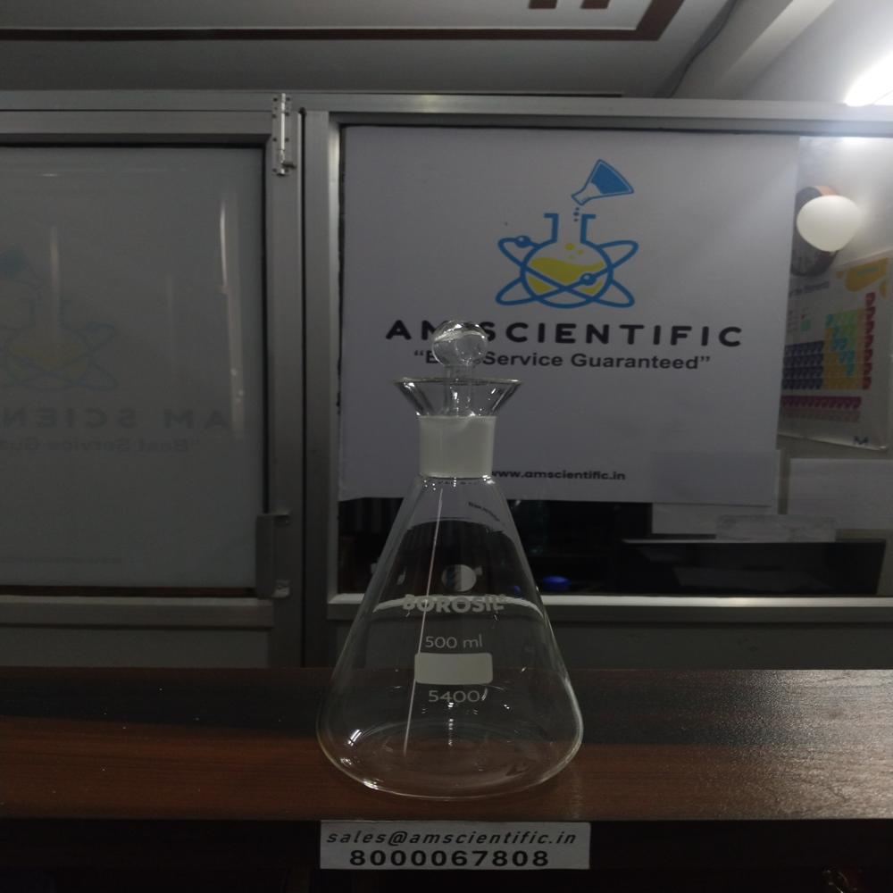 Iodine Flask With I/c Glass Stopper - Color: Transparent
