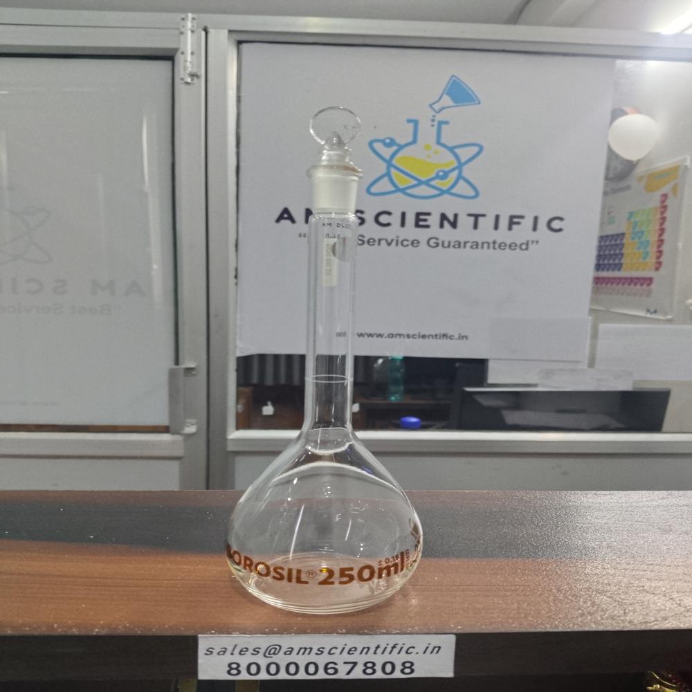 Volumetric Flasks Class A Narrow Mouth Clear with Individual Calibration Certificate 250ml