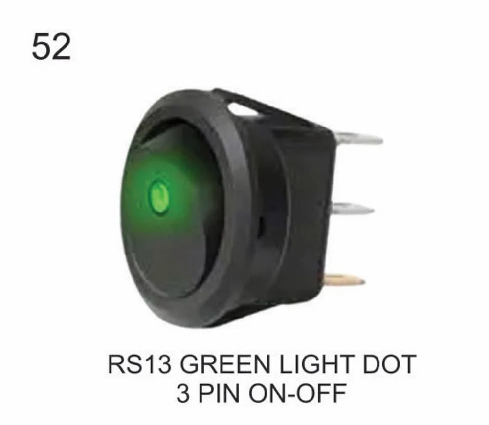 ROCKER SWITCH BLUE LIGHT 3 PIN ON-OFF